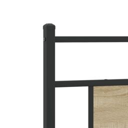 Berkfield Home Bed Frame without Mattress Sonoma Oak 90x200 cm Engineered Wood in Brown - thumbnail 9