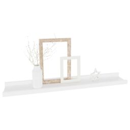 Berkfield Home Wall Shelves 4 pcs White 60x9x3 cm - Size: 60 x 9 x 3 cm - thumbnail 3