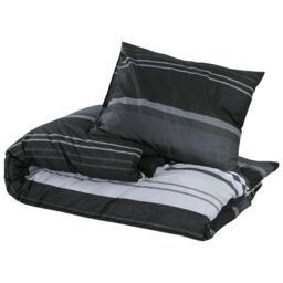 Berkfield Home Duvet Cover Set Black & White 260x240 cm Cotton - thumbnail 3