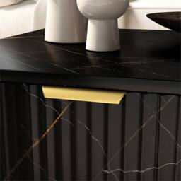 Kelvenix Marble-Effect Coffee Table black - Size: 0.6m2 - thumbnail 4