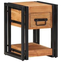 Berkfield Home Nightstands 2 pcs 30x30x40 cm Solid Wood Acacia in Brown - Size: 30 x 30 x 40 cm - thumbnail 4