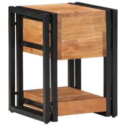 Berkfield Home Nightstands 2 pcs 30x30x40 cm Solid Wood Acacia in Brown - Size: 30 x 30 x 40 cm - thumbnail 6