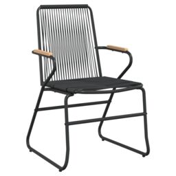 Berkfield Home Garden Chairs 4 pcs Black 58x59x85.5 cm PVC Rattan - thumbnail 3