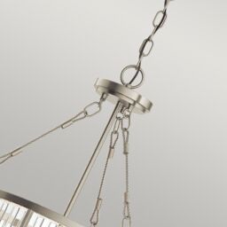 Netlighting Kichler Roux Cylindrical Pendant Ceiling Light Brushed Nickel in Grey - thumbnail 4