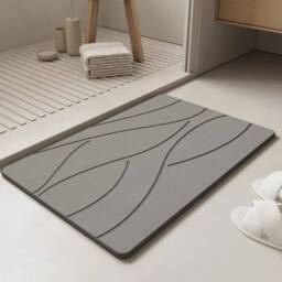 Kelvenix Stone Bath Mat Diatomite Fast Drying Quick in Grey - thumbnail 1