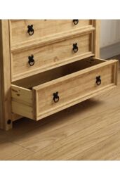 Home Discount Vida Designs Corona Rustic 4 Drawer Chest Storage Bedroom Furniture in Brown - thumbnail 5