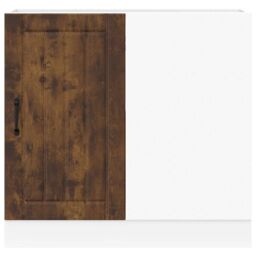 Berkfield Home Sink Base Cabinet Lucca Smoked Oak Engineered Wood in Brown - thumbnail 5