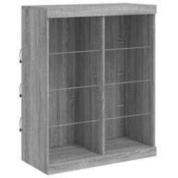 Berkfield Home Sideboards with LED Lights 3 pcs Grey Sonoma Engineered Wood - thumbnail 8
