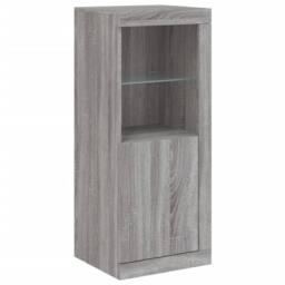 Berkfield Home Sideboards with LED Lights 3 pcs Grey Sonoma Engineered Wood - thumbnail 7