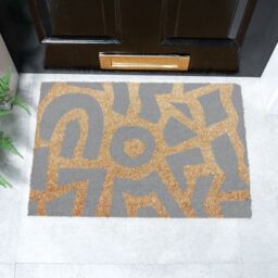 Artsy Mats Grey Random Big Shapes Doormat - Size: 40 cm x 60 cm - thumbnail 2