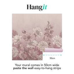 Superfresco Easy Muted Floral Lilac Print To Order 3m x 2.8m Mural in Purple - thumbnail 3