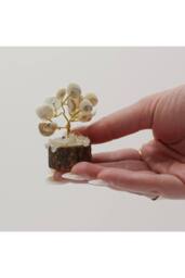 KDMD Small Gomati Chakra Tree with Rudraksha-15 Stones in White - thumbnail 4