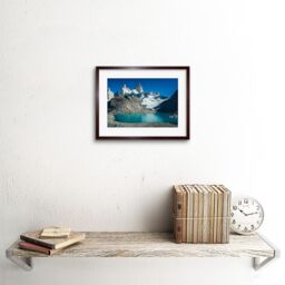"Artery8 Wall Art Print Marttinen Fitz Roy Mountain Argentina Framed in Brown - Size: W7"" x H9""" - thumbnail 2