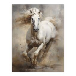 "Artery8 The Race By Tom French Galloping Horse Majestic Powerful Modern Large Wall Art Poster Print Thick Paper 18X24 Inch - Size: W18"" x H24""" - thumbnail 1