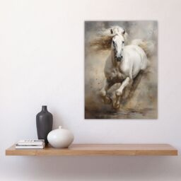 "Artery8 The Race By Tom French Galloping Horse Majestic Powerful Modern Large Wall Art Poster Print Thick Paper 18X24 Inch - Size: W18"" x H24""" - thumbnail 4