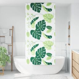 Berkfield Home Shower Roller Blind 90x240 cm Fabric Width 86 cm in Green - thumbnail 2