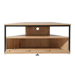 CALICOSY Corner TV Unit With 1 Door & Rattan Caning, 100 Cm Wide - JAYA in Light Brown - thumbnail 8
