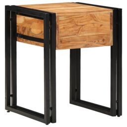 Berkfield Home Side Table 40x40x50 cm Solid Wood Acacia in Brown - Size: 40 x 40 x 50 cm - thumbnail 5