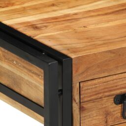 Berkfield Home Side Table 40x40x50 cm Solid Wood Acacia in Brown - Size: 40 x 40 x 50 cm - thumbnail 8