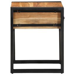 Berkfield Home Side Table 40x40x50 cm Solid Wood Acacia in Brown - Size: 40 x 40 x 50 cm - thumbnail 7