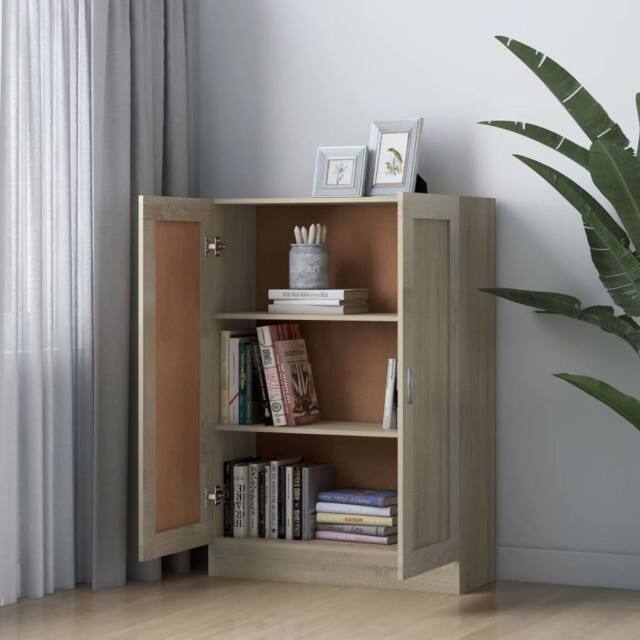 Berkfield Home Classic Book Cabinet Sonoma Oak 82.5x30.5x115 cm Engineered Wood in Light Tan - image 1
