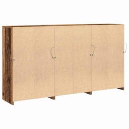 Berkfield Home Sideboard with LED Lights Old Wood 181.5x37x100 cm Engineered Wood in Brown - thumbnail 9