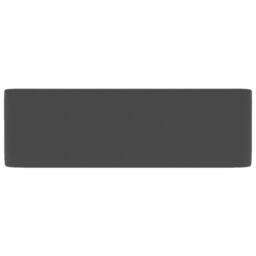 Berkfield Home Luxury Wash Basin Matt Dark Grey 41x30x12 cm Ceramic - Size: 41 x 30 x 12 cm - thumbnail 4