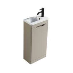 Bathroom Kingdom Acerra Soft Coffee Cloakroom Vanity Basin 400mm in Taupe