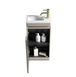 Bathroom Kingdom Acerra Soft Coffee Cloakroom Vanity Basin 400mm in Taupe - thumbnail 3