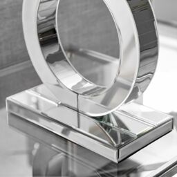 FurnitureboxUK Clara Energy Efficient Mirrored Halo Table Lamp Light (Including Bulb) in Black - thumbnail 3