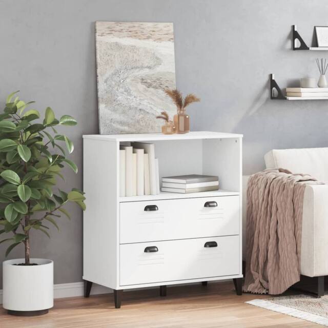 Berkfield Home Decorative Bookcase VIKEN White 80x40x90 cm Engineered Wood - Size: 80 x 40 x 90 cm - image 1