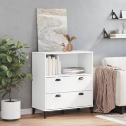 Berkfield Home Decorative Bookcase VIKEN White 80x40x90 cm Engineered Wood - Size: 80 x 40 x 90 cm - thumbnail 1