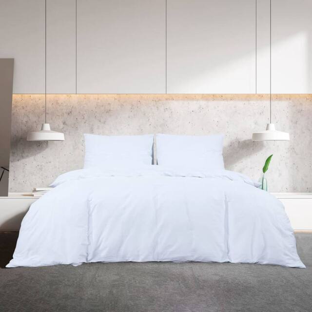 Berkfield Home Elegant Duvet Cover Set White 260x220 cm Light-weight Microfiber - image 1