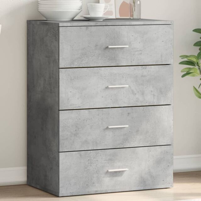 Berkfield Home Sideboard Concrete Grey 60x39x80 cm Engineered Wood - Size: 60 x 39 x 80 cm - image 1