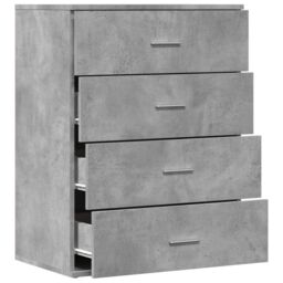 Berkfield Home Sideboard Concrete Grey 60x39x80 cm Engineered Wood - Size: 60 x 39 x 80 cm - thumbnail 6