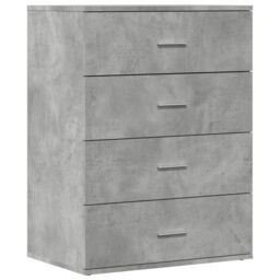Berkfield Home Sideboard Concrete Grey 60x39x80 cm Engineered Wood - Size: 60 x 39 x 80 cm - thumbnail 2