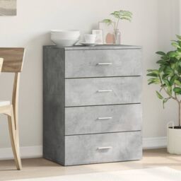 Berkfield Home Sideboard Concrete Grey 60x39x80 cm Engineered Wood - Size: 60 x 39 x 80 cm - thumbnail 3
