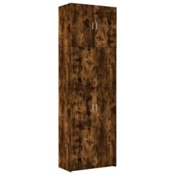 Berkfield Home Highboard Smoked Oak 80x42.5x249 cm Engineered Wood in Brown - thumbnail 2
