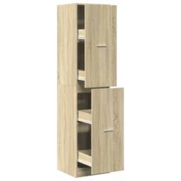 Berkfield Home Apothecary Cabinet¬†Sonoma Oak 40x41x174.5 cm Engineered Wood in Light Tan - thumbnail 1