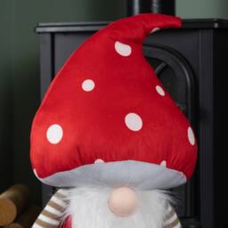 Samuel Alexander 50cm Red Soft Festive Porta-Bella Christmas Mushroom Gonk Decoration - thumbnail 4