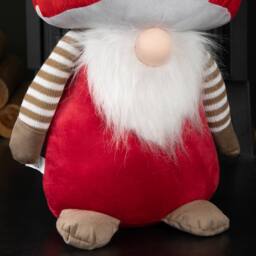 Samuel Alexander 50cm Red Soft Festive Porta-Bella Christmas Mushroom Gonk Decoration - thumbnail 5