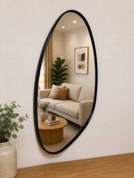 SPOT ON DEALZ Black Framed Pebble Mirror - thumbnail 5