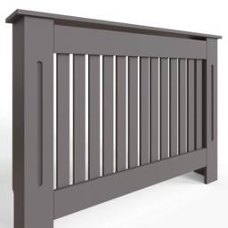 FWStyle Vertical Slat Medium Grey Radiator Cover (H) 82.3 (W) 112cm (D) 19cm - thumbnail 4