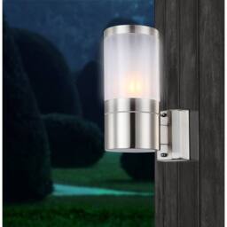 Netlighting Xeloo Outdoor Modern Wall Lamp Silver Glossy IP44 1x E27 - thumbnail 3