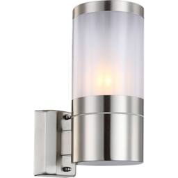 Netlighting Xeloo Outdoor Modern Wall Lamp Silver Glossy IP44 1x E27
