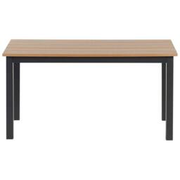 Wyld and Coco Outdoor Coffee Table Plastic Wood Top Black Powder Coat Aluminium in Brown - thumbnail 3
