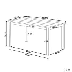 Wyld and Coco Outdoor Coffee Table Plastic Wood Top Black Powder Coat Aluminium in Brown - thumbnail 4