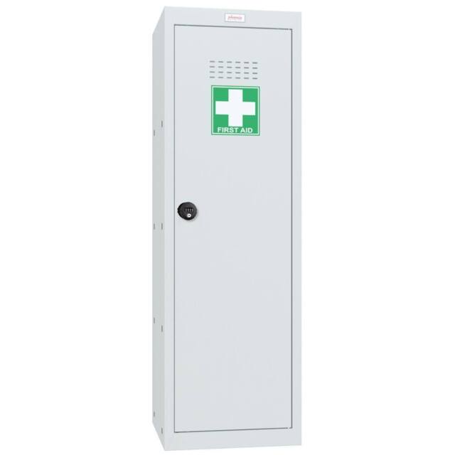 Phoenix Safe Company Size 4 Light Grey Medical Cube Locker with Combination Lock, MC1244GGC - Size: 120 cm x 100 cm - image 1