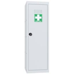 Phoenix Safe Company Size 4 Light Grey Medical Cube Locker with Combination Lock, MC1244GGC - Size: 120 cm x 100 cm - thumbnail 1