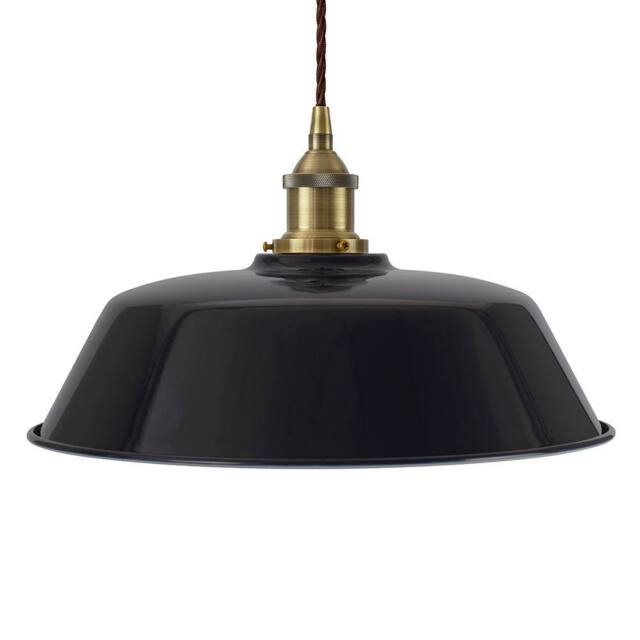 SE Home Navy Blue Chancery Pendant Light - Antique Brass - Brown Twisted - image 1